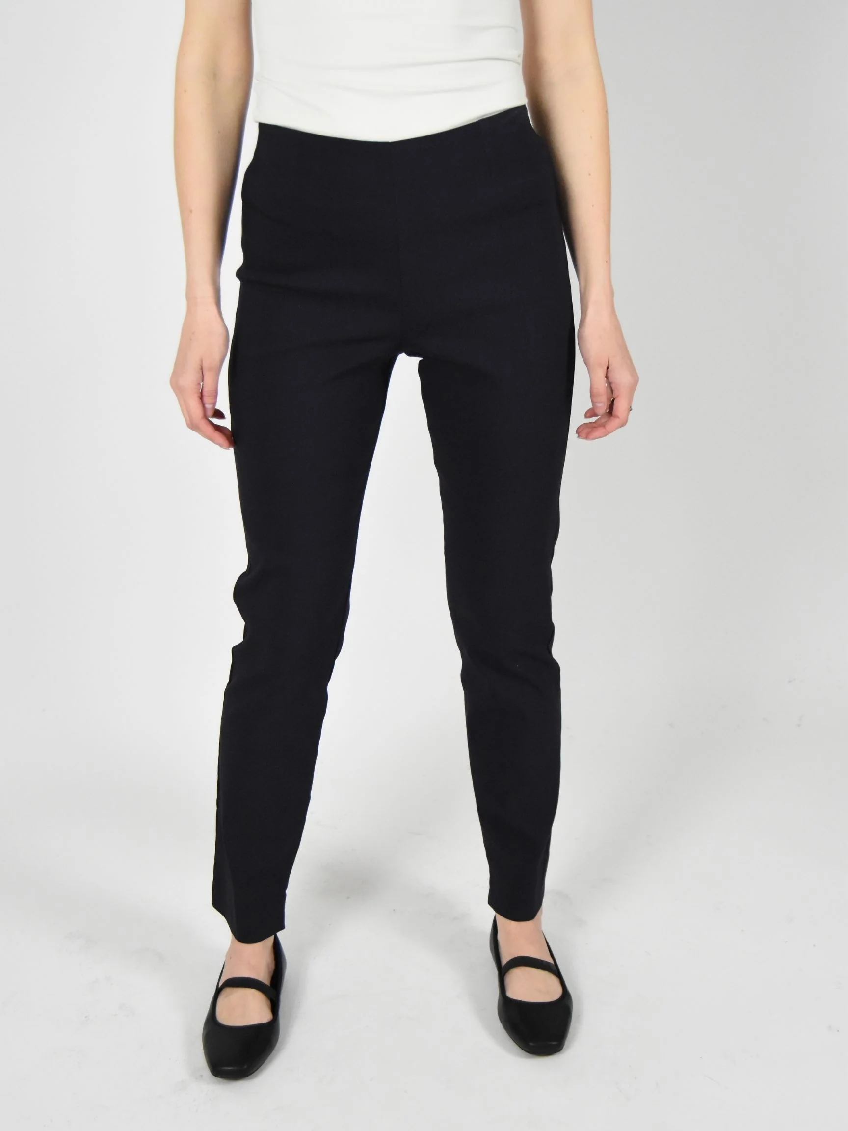 Zani Long Pant with Slit in Navy