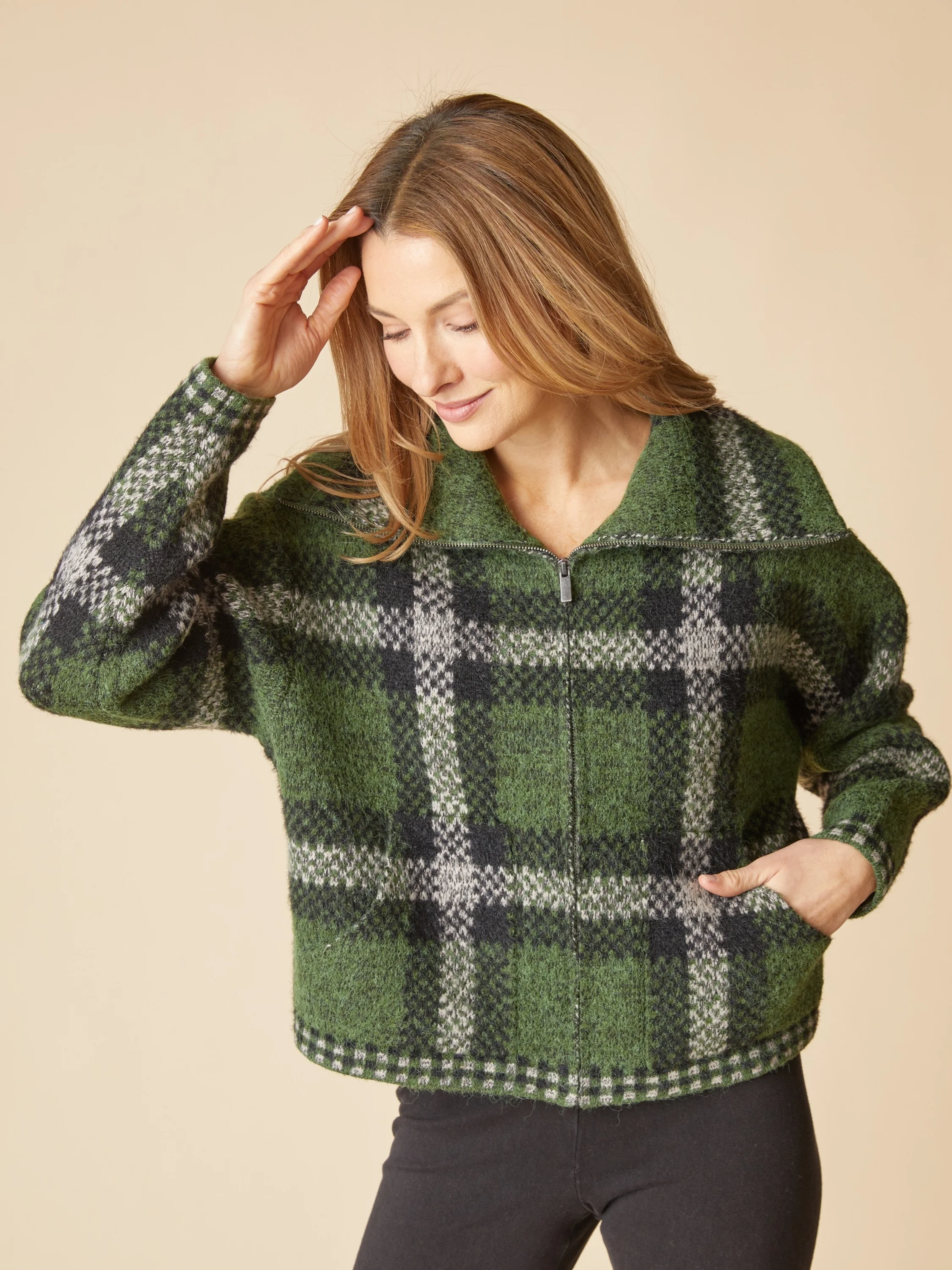 Zip Jacket in Fern