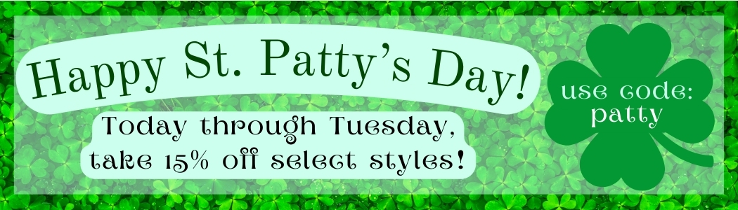 Enjoy 15% Off Styles Below! Use Promo Code: patty. Now through Tuesday 3/18